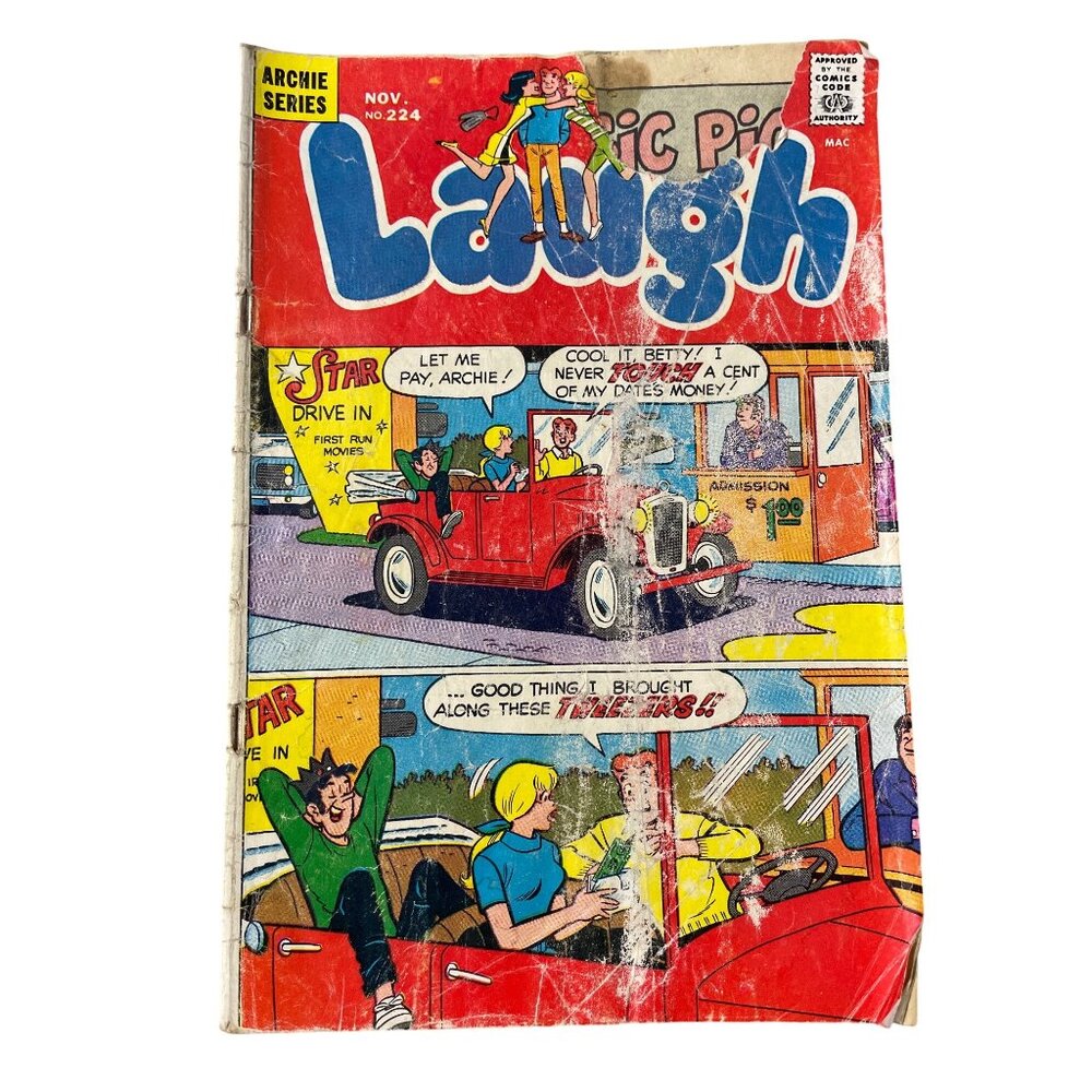 Archie Series Laugh Comic #224 Nov Vintage Humor Classic Artwork Bagged Boarded
